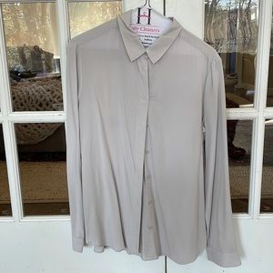 Uniqlo rayon long sleeve blouse size women’s large